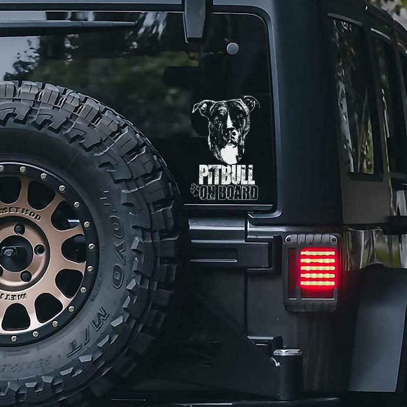 Pitbull 1 on Board-Car Window Sticker-Dog Sign Decal