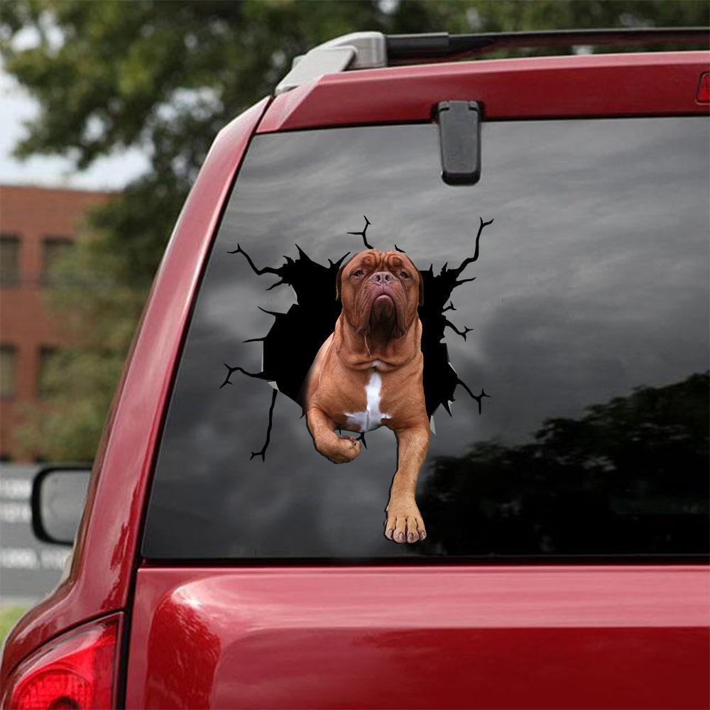 Bull Mastiff Crack Car Sticker, Toilet Sticker, Fridge Sticker 8