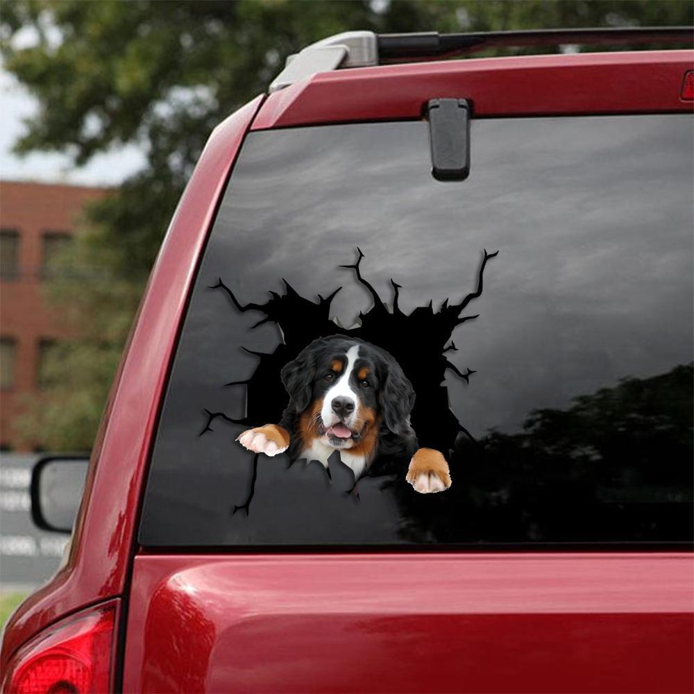Bernese Mountain Crack Car Sticker, Toilet Sticker, Fridge Sticker 20