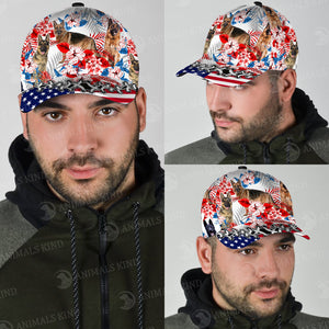 German Shepherd - American Flag Cap