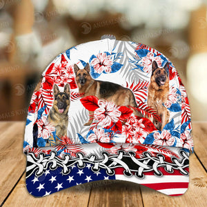 German Shepherd - American Flag Cap