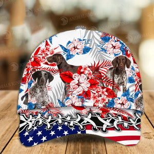 German Shorthaired Pointer - American Flag Cap