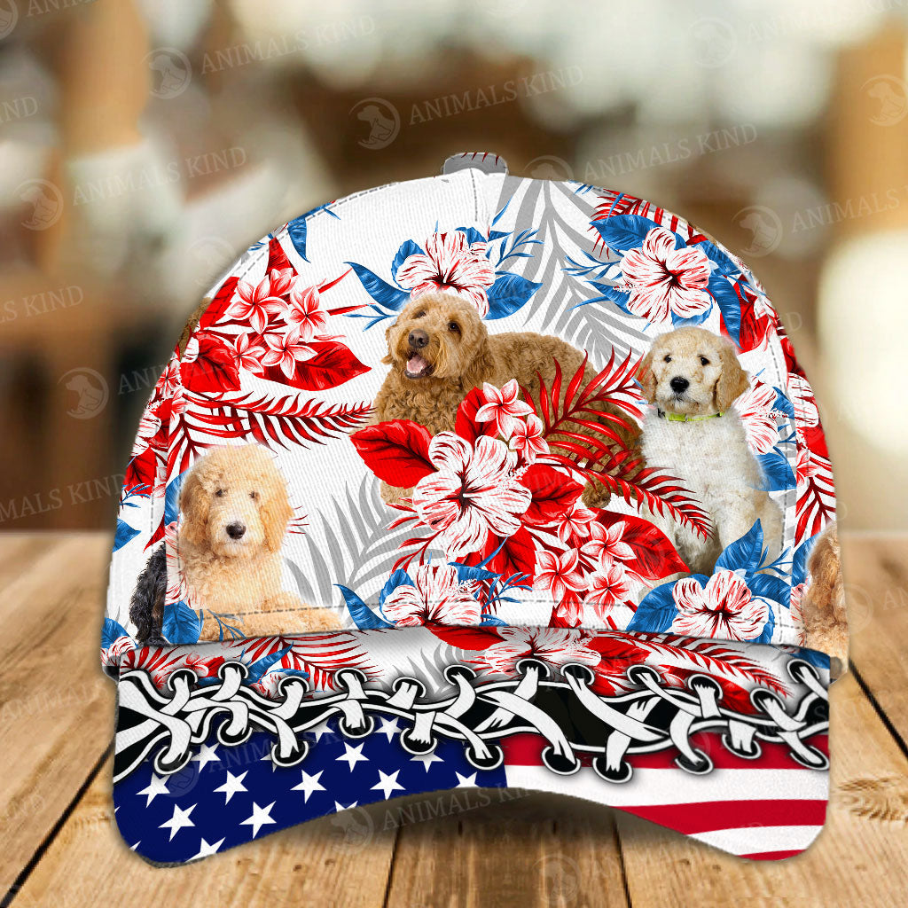 Goldendoodle - American Flag Cap