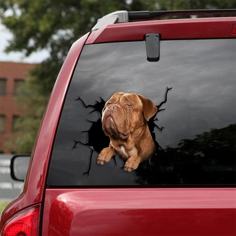 French Mastiff Crack Car Sticker, Toilet Sticker, Fridge Sticker 6