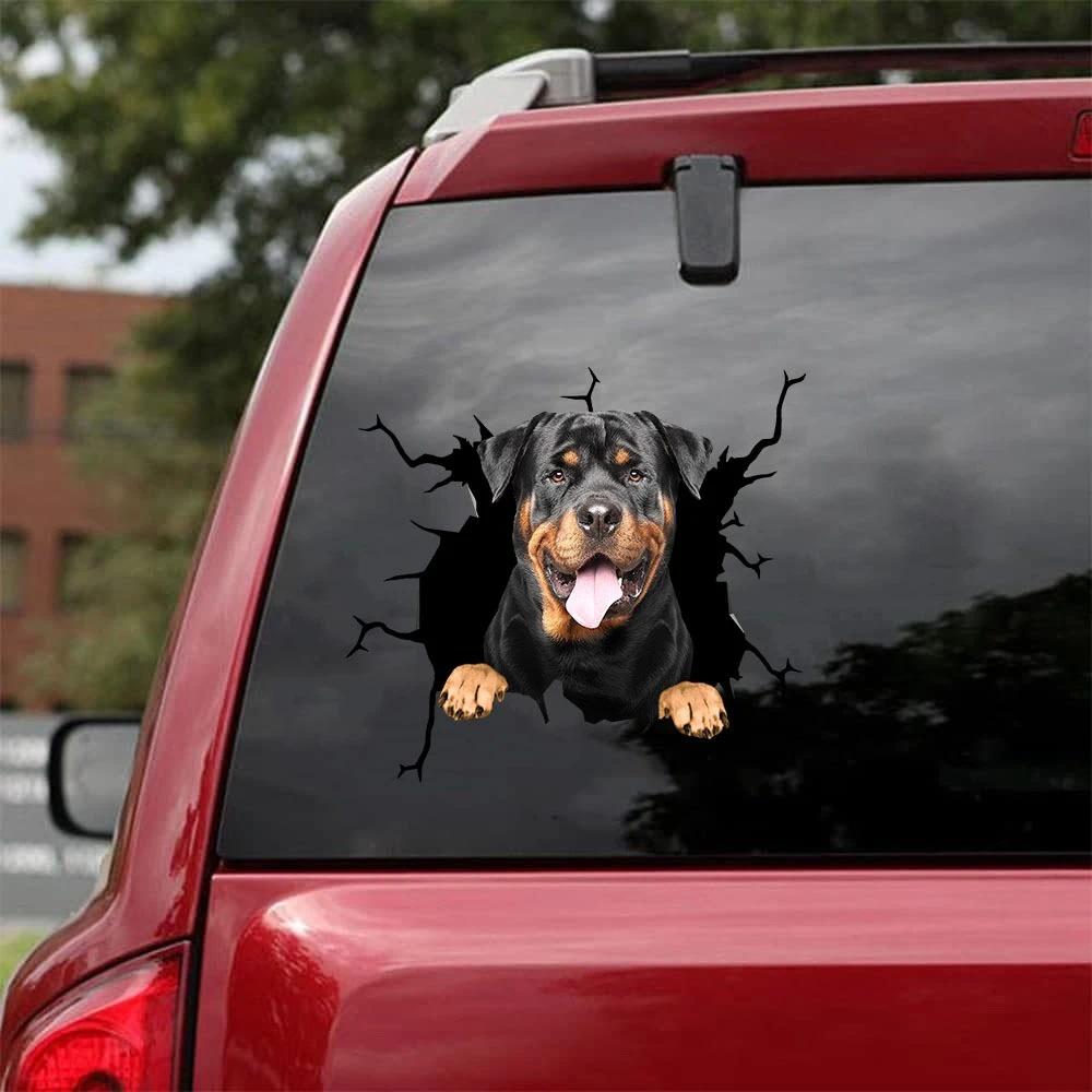 ROTTWEILER CRACK CAR STICKER 2