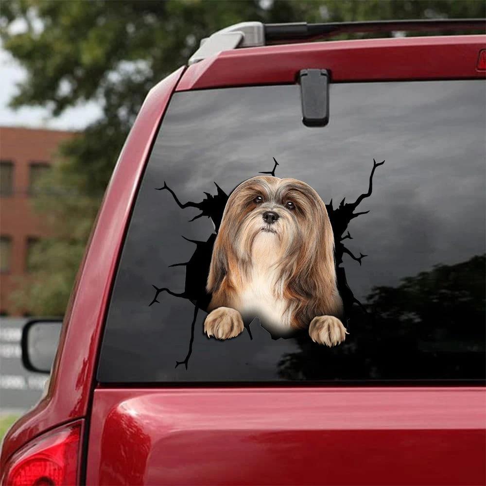 LHASA APSO CRACK CAR STICKER 9