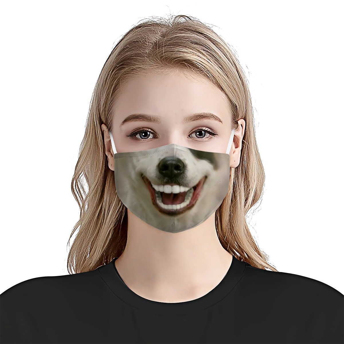 Premium 3D Dog Smile Version 02 EZ09 1404 Face Mask