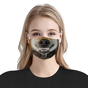 Premium 3D Dog Smile Version 03 EZ09 1404 Face Mask