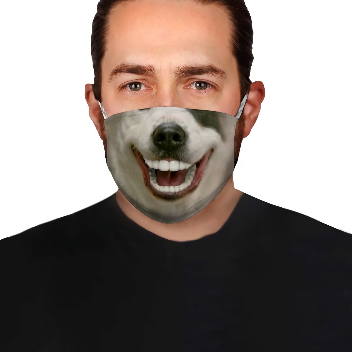 Premium 3D Dog Smile Version 02 EZ09 1404 Face Mask