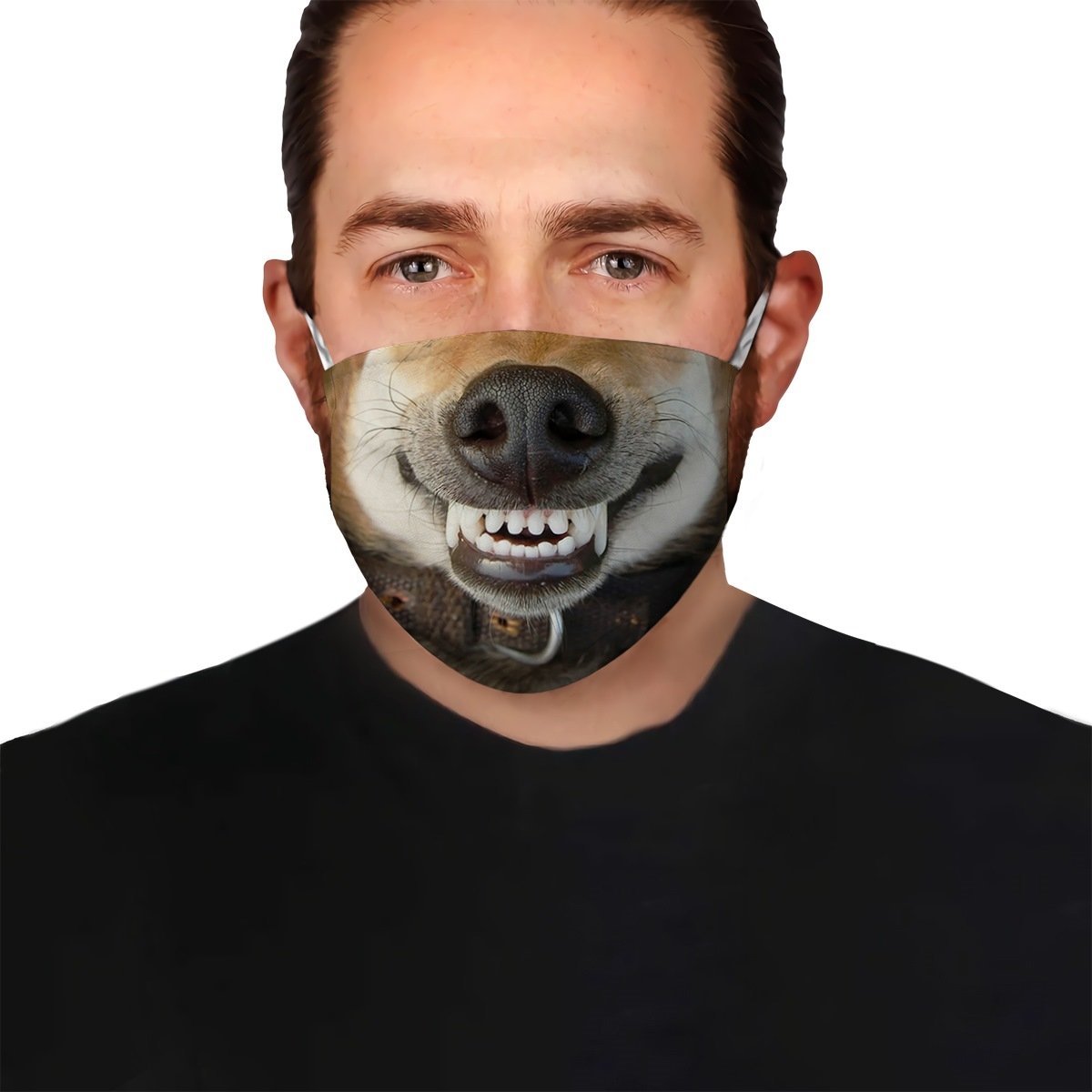 Premium 3D Dog Smile Version 03 EZ09 1404 Face Mask