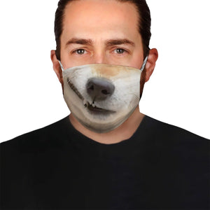 Premium 3D Sarcasm Dog Smile Version 03 EZ09 1404 Face Mask