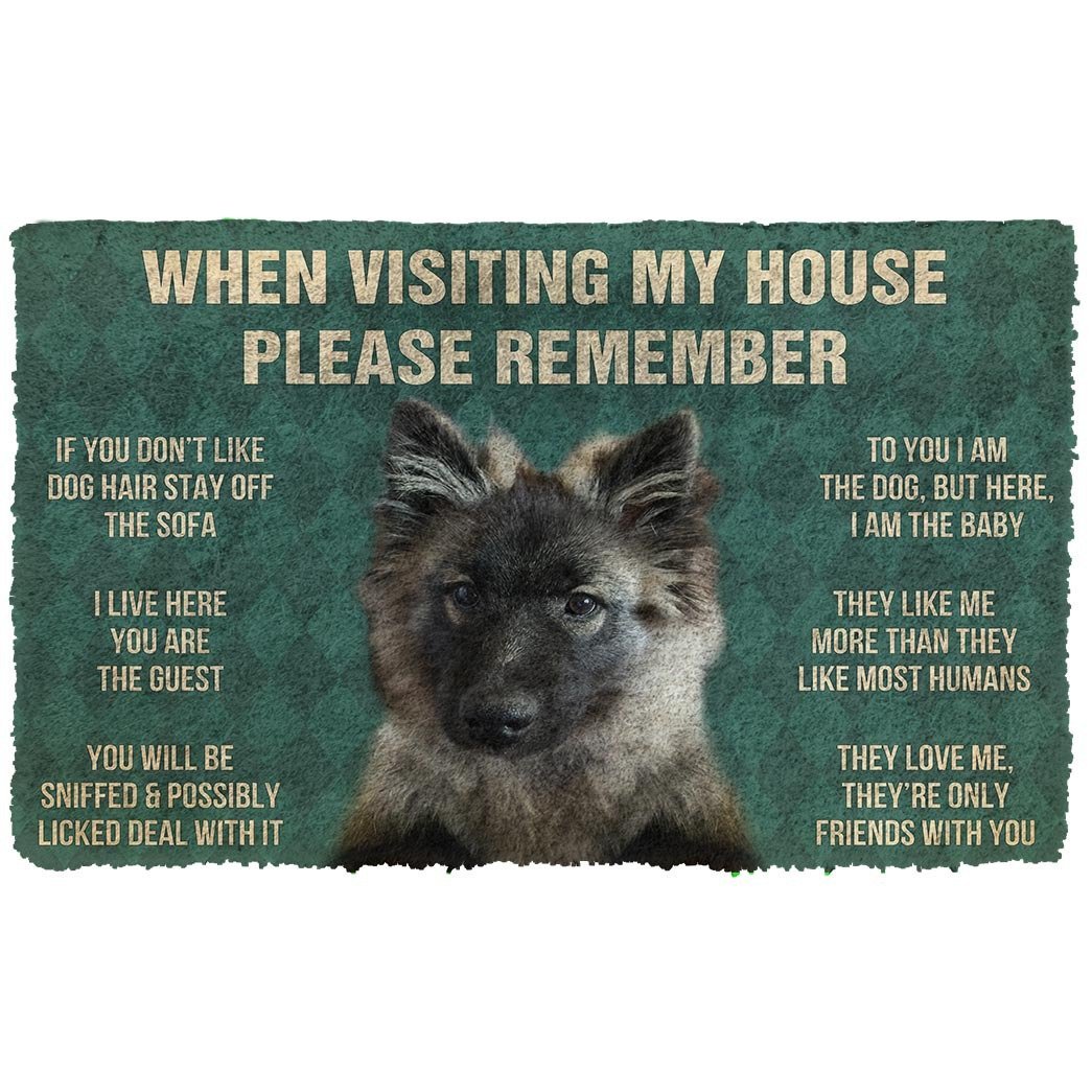 Bugybox 3D Please Remember Dogs House Rules Doormat