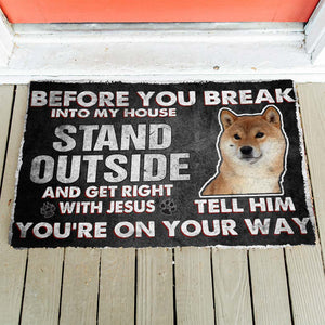 Bugybox 3D Shiba Inu Before You Break Into My House Doormat