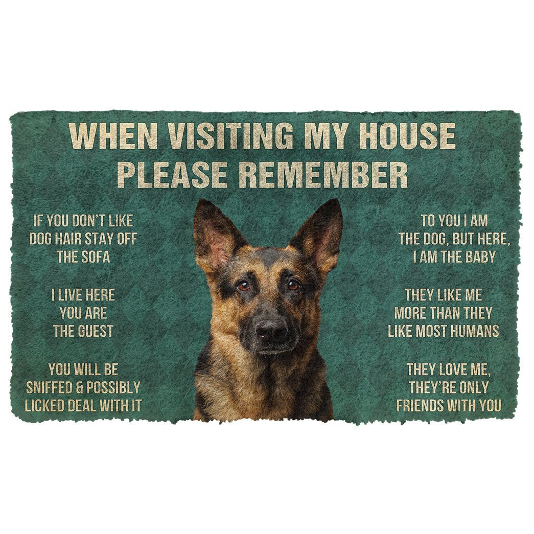 Bugybox 3D Please Remember German Shepard??£¤s House Rules Doormat