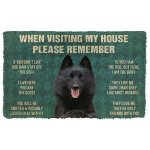 Bugybox 3D Please Remember Schipperke Dogs House Rules Doormat