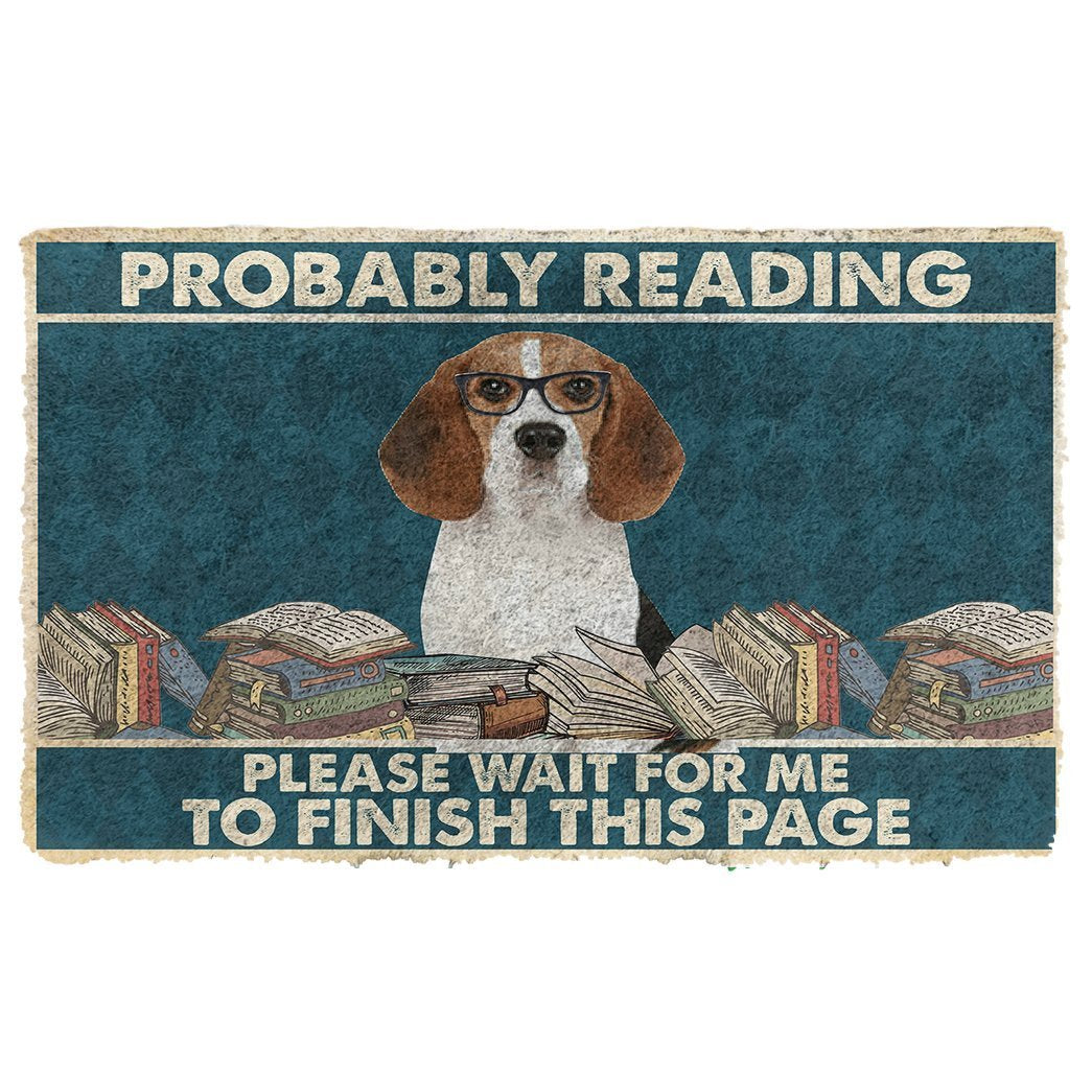 Bugybox 3D Beagle Probably Reading Please Wait Doormat