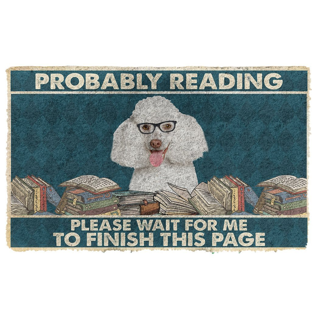 Bugybox 3D Poodle Probably Reading Please Wait Doormat