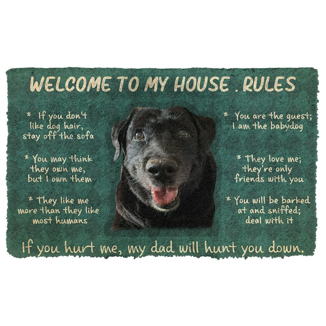 Bugybox 3D Welcome To My House Rules Doormat