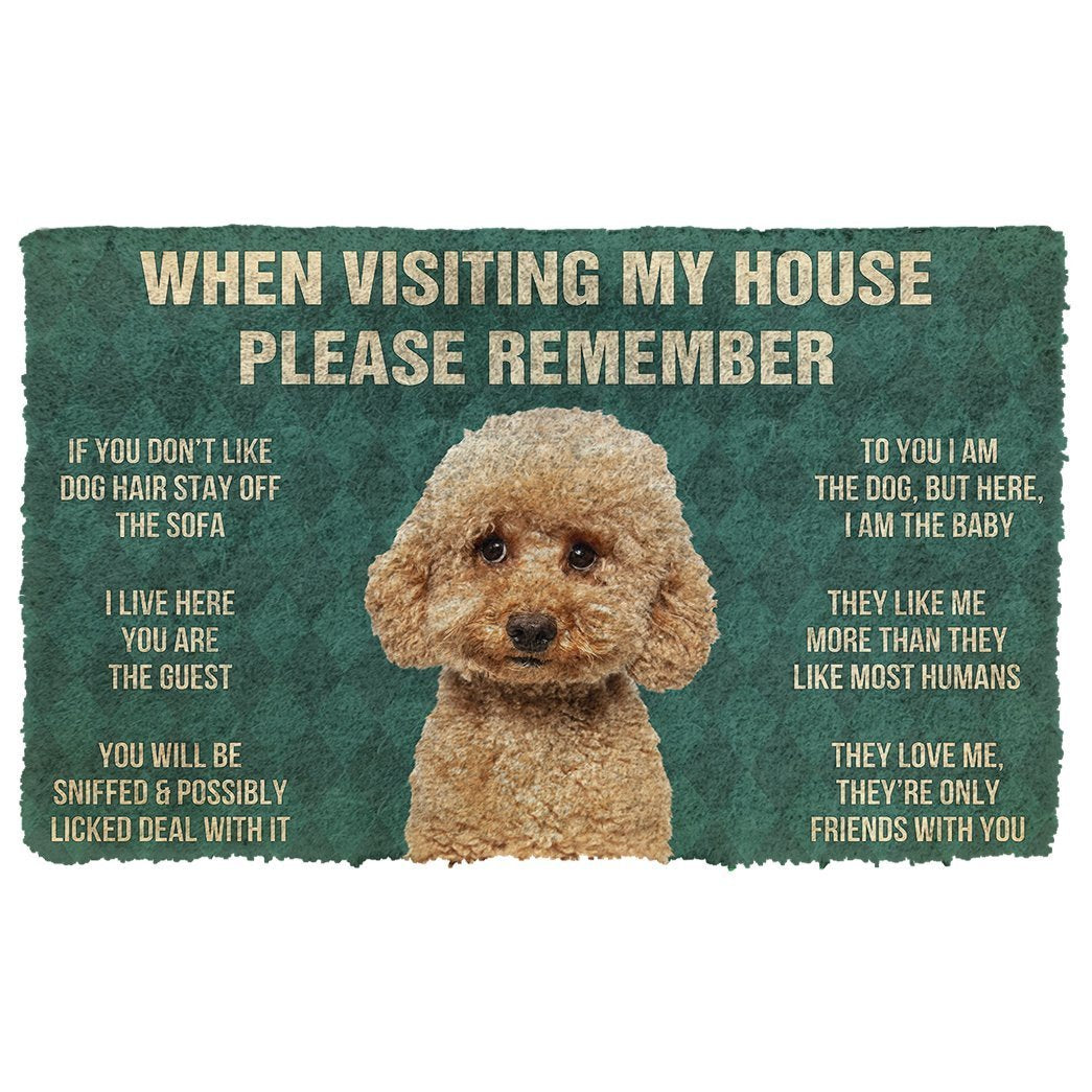 Bugybox 3D Please Remember Maltipoo House Rules Doormat