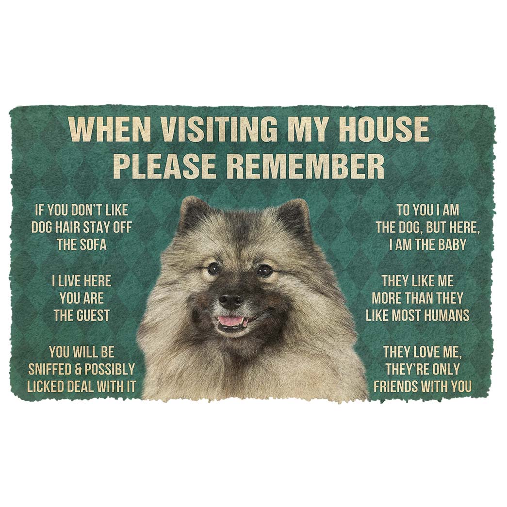 Bugybox 3D Please Remember Keeshond House Rules Doormat