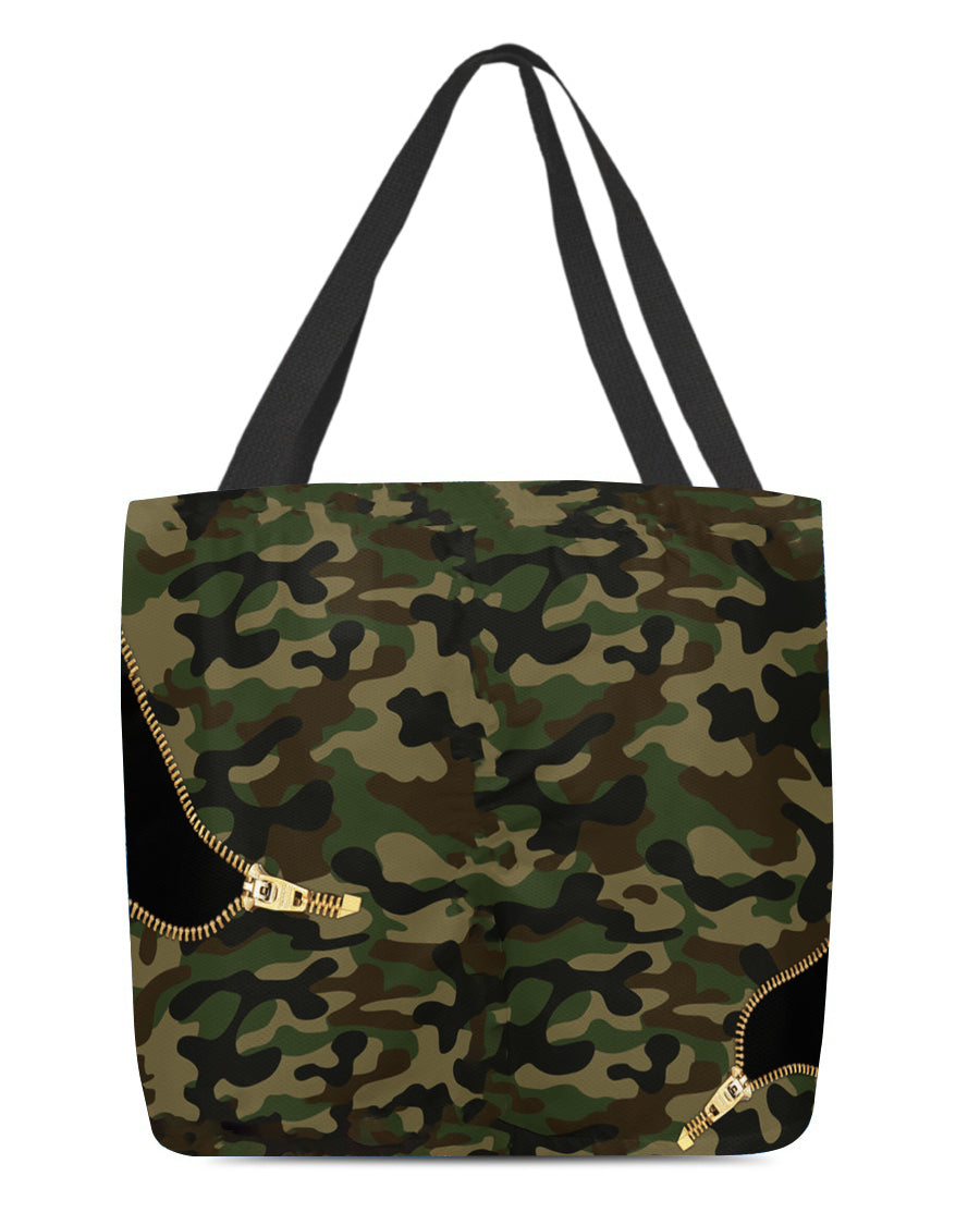 Basset-Hound Camo Cloth Tote Bag