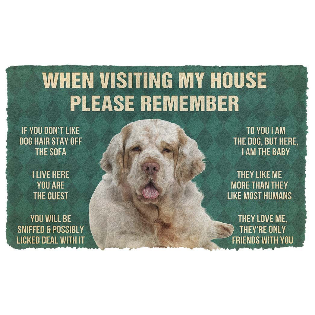 Bugybox 3D Please Remember Clumber Spaniel House Rules Doormat