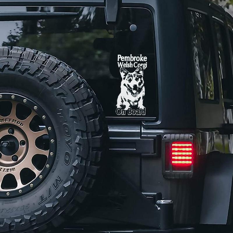Pembroke Welsh Corgi on Board-Car Window Sticker-Dog Sign Decal