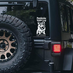 Pembroke Welsh Corgi on Board-Car Window Sticker-Dog Sign Decal