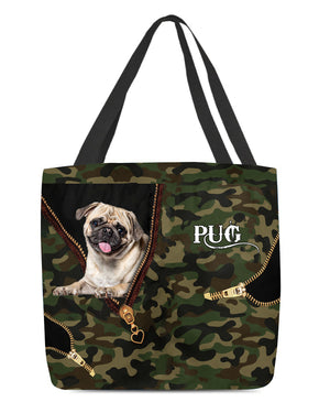 pug Camo Cloth Tote Bag