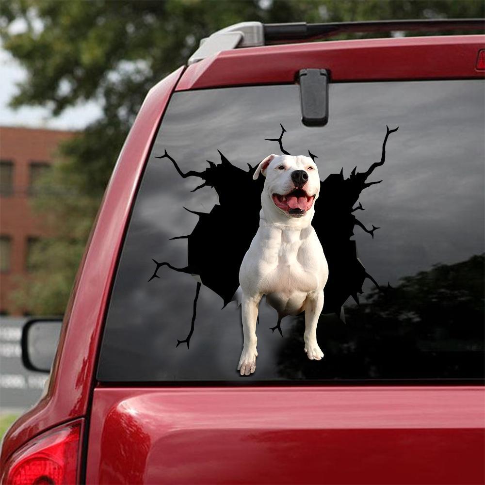 AMERICAN BULLDOG CRACK CAR STICKER 5