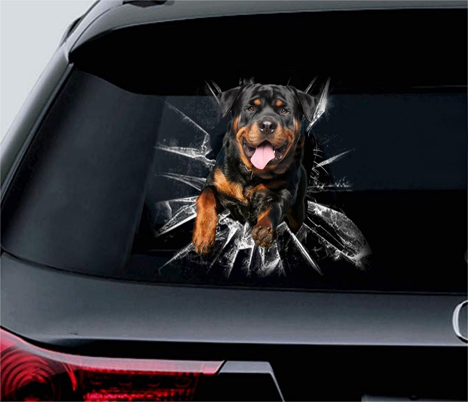 Rottweiler Crack Sticker