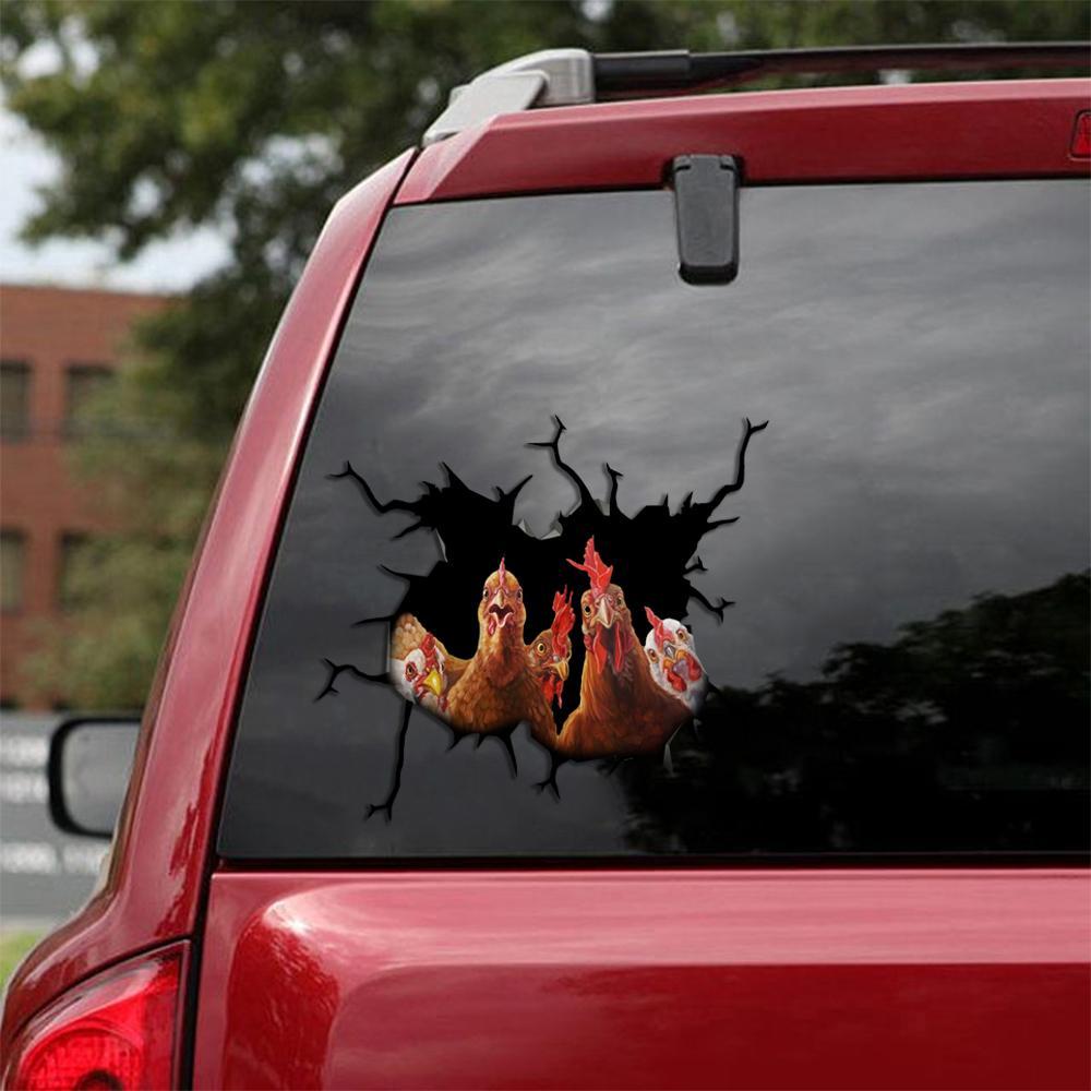 CHICKEN CRACK STICKER POULTRY LOVER 5