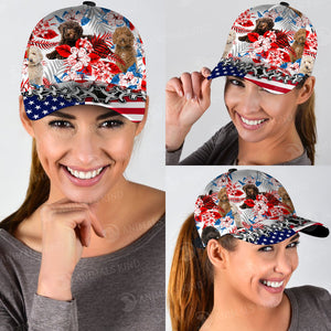 Labradoodle - American Flag Cap