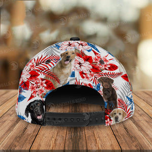 Labrador Retriever - American Flag Cap