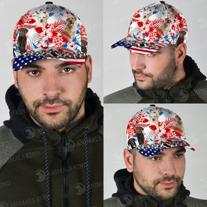 Labrador Retriever - American Flag Cap