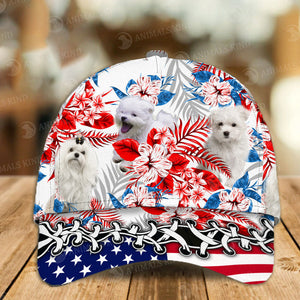 Maltese - American Flag Cap