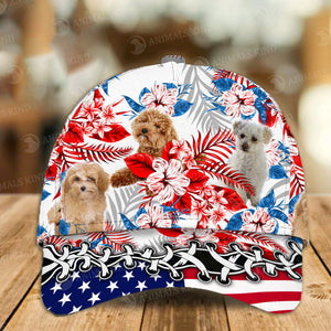 Maltipoo - American Flag Cap