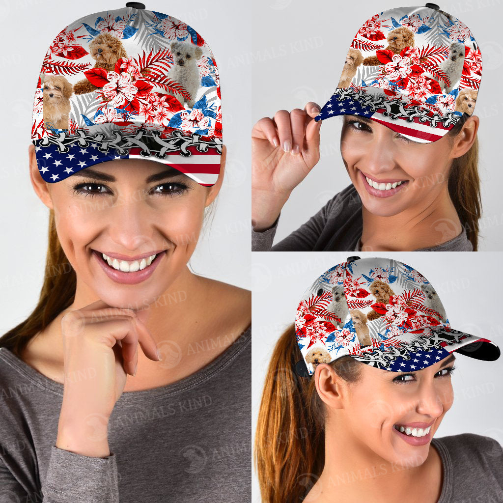 Maltipoo - American Flag Cap