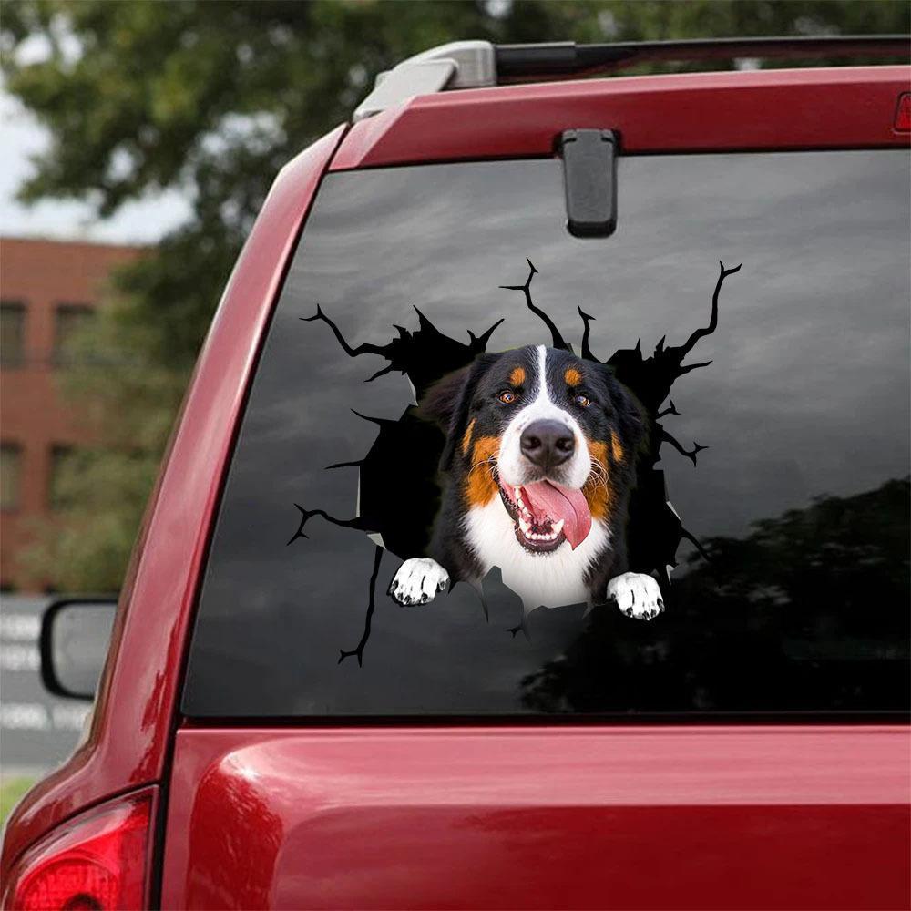 Bernese Mountain Crack Car Sticker, Toilet Sticker, Fridge Sticker 8