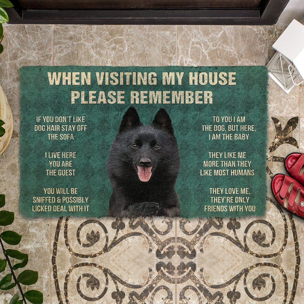 Bugybox 3D Please Remember Schipperke Dogs House Rules Doormat