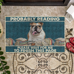 Bugybox 3D Bulldog Probably Reading Please Wait Doormat