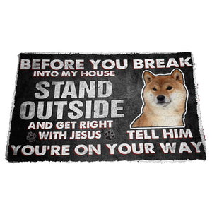 Bugybox 3D Shiba Inu Before You Break Into My House Doormat