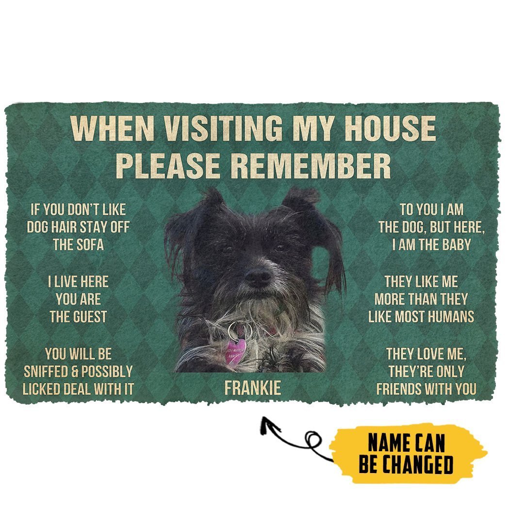 Bugybox 3D Please Remember Frankie House Rules Doormat