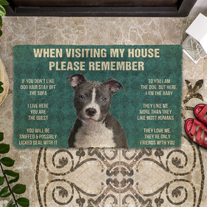 Bugybox 3D Please Remember Staffordshire Bull Terrier House Rules Doormat