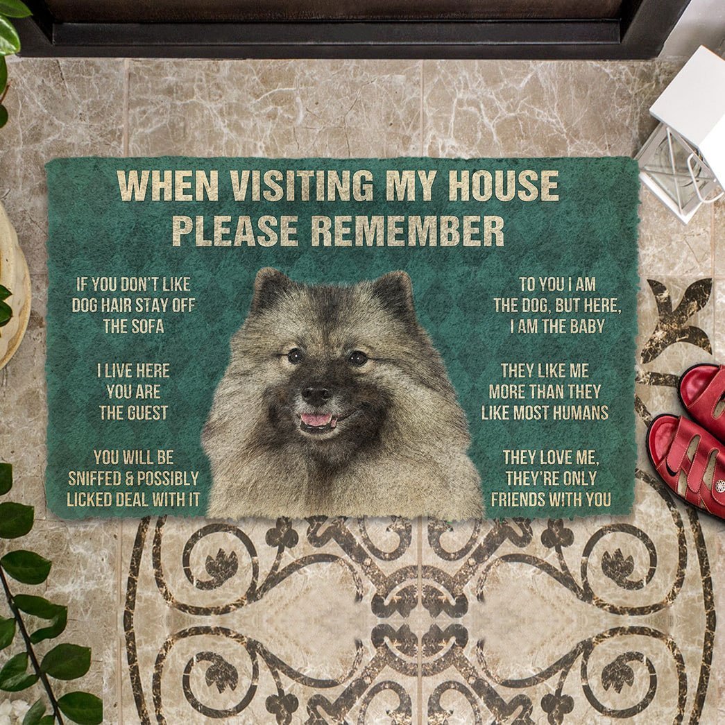 Bugybox 3D Please Remember Keeshond House Rules Doormat