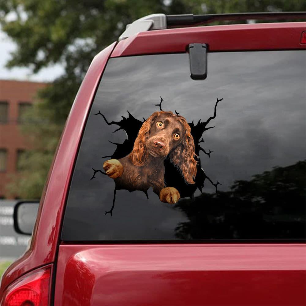 Cocker Spaniel Crack Car Sticker, Toilet Sticker, Fridge Sticker 4