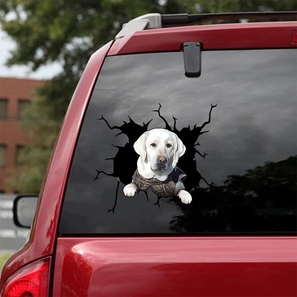 Labrador Retriever Crack Car Sticker, Toilet Sticker, Fridge Sticker 17