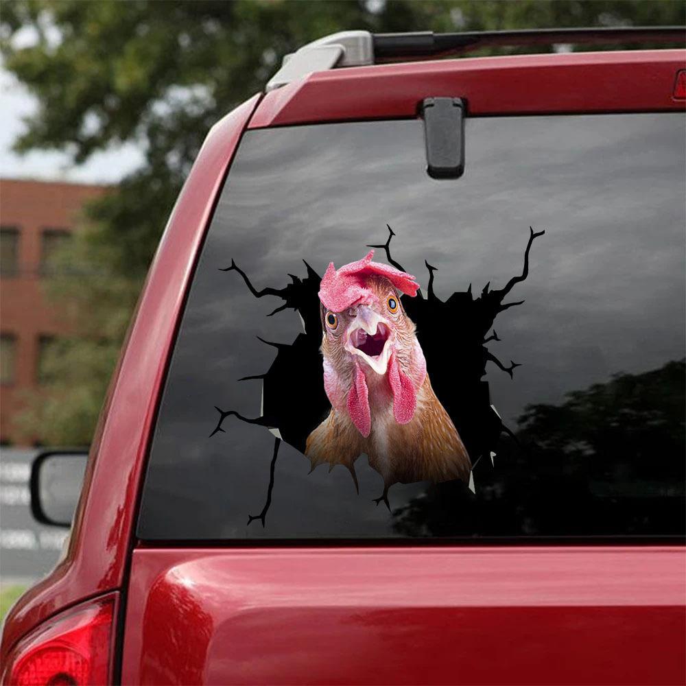 CHICKEN CRACK STICKER POULTRY LOVER