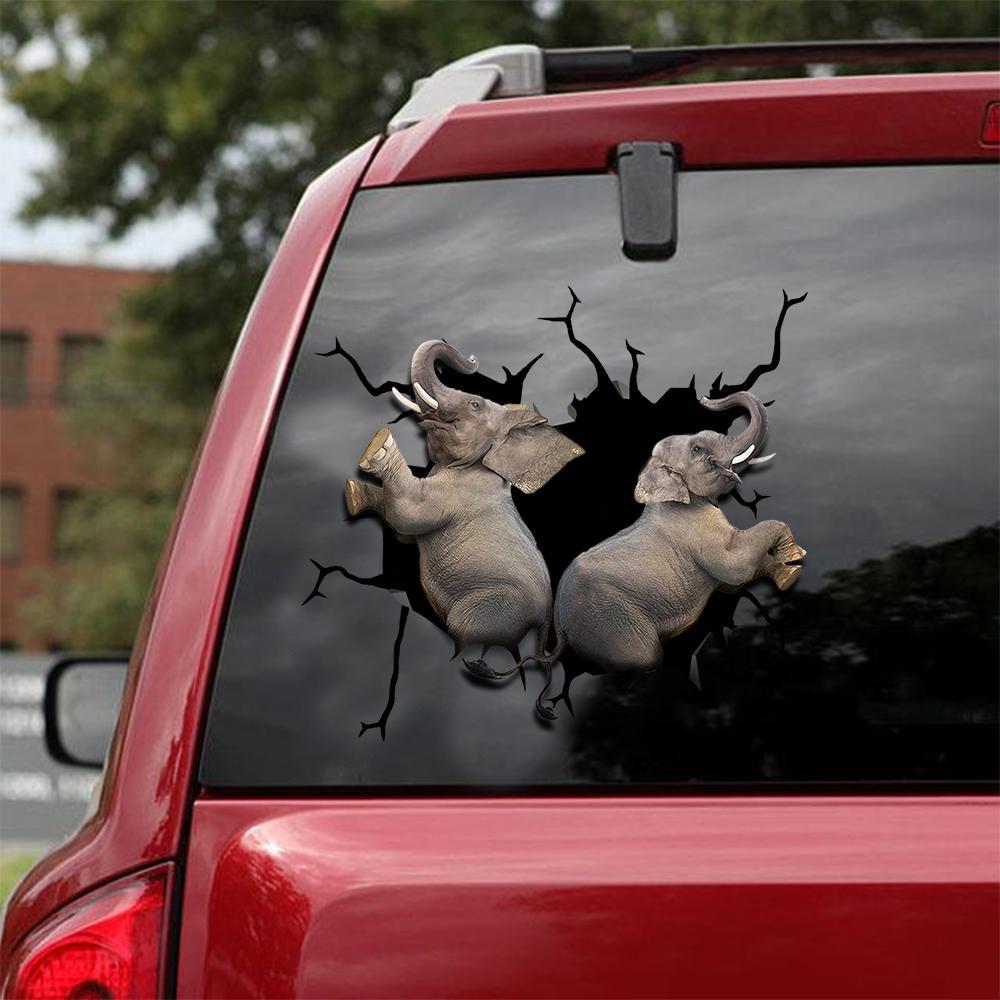 Elephant Crack Car Sticker, Toilet Sticker, Fridge Sticker 23