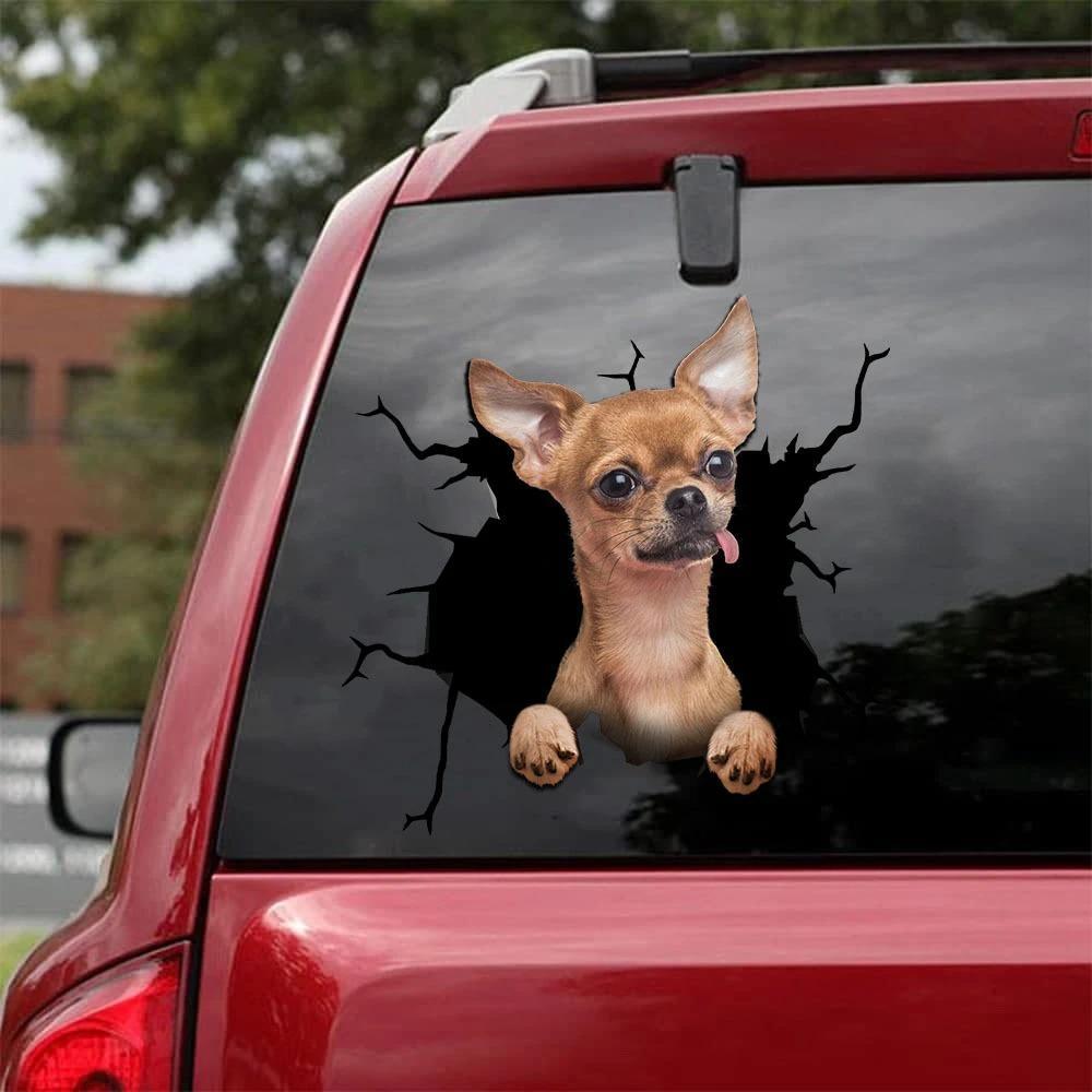 CHIHUAHUA CRACK STICKER DOGS LOVER 8